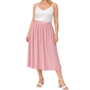 Romantic Soft Pink‎ A-Line Skirt L Fairycore Boho Dopamine Indie